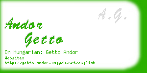 andor getto business card